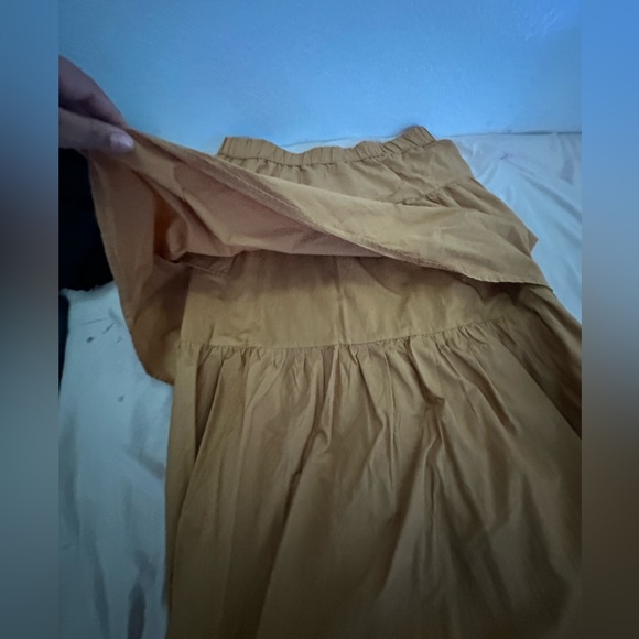 Mustard maxi ruffle skirt - Picture 3 of 5